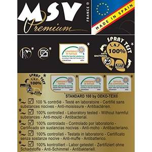 MSV "Premium Home" polyester shower <b>curtain</b> in <b>white</b> with lettering, 180 x 200 cm - Product Image 4