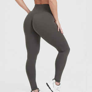 Leggings de compresión cintura alta Control de barriga pantalones de yoga transpirable ropa deportiva de entrenamiento sin costuras gimnasio ropa de fitness a granel al por mayor - Product Image 3