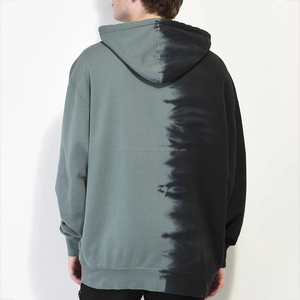 Sudadera con Capucha de Algodón de Alta Calidad con Diseño Chimera y Tinte Dividido, Contraste de Color, Costuras Reforzadas y Hombros Caídos - Product Image 2