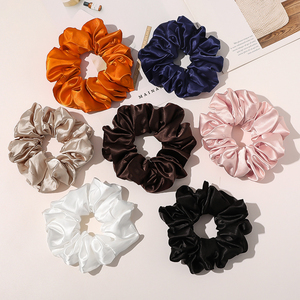 Wholesale of New Product Scrunchies Oversize Color <b>Ring</b> Hair Silk Hair Band <b>Large</b> Intestine Hair Band - Product Image 1