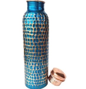 Best Selling Diamond Hammered Copper Water <b>Bottle</b> <b>Drink</b> Ware Tableware Kitchen Gifting Purpose - Product Image 2