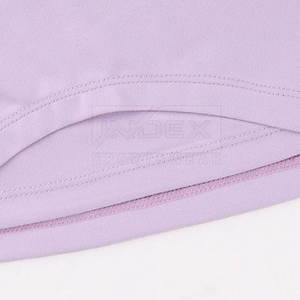 เสื้อยืดครอปผ้าฝ้าย/โพลีเอสเตอร์ย้อมสีล้วนสำหรับผู้หญิง - Product Image 5