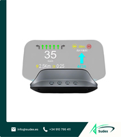 Sudex C3 5 Inch LCD 480x240 Auto HUD Voorruit Head-up Display GPS Navigatie OBD2 Snelheidsmeter Klok Richtingwijzers Offline Kaarten
