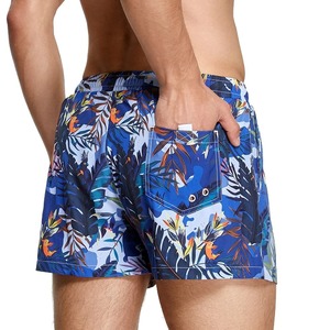 Pantalones cortos hawaianos informales para hombre, pantalones cortos con gráfico de hoja de palma tropical con estampado 3D, bañadores de gran tamaño, cierre de cintura elástica - Product Image 1