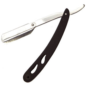 Rasoir de barbier à lame unique en acier inoxydable | Rasoir de rasage professionnel pour Salon de coiffure avec Logo personnalisé gravé/imprimé - Product Image 3