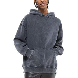 Sweat-shirt à capuche vintage pour homme, coton 400 GSM, effet délavé, streetwear, fabrication sur mesure, OEM, marque privée, fabricant - Product Image 1