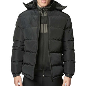 OEM vente en gros nouveaux modèles 2024 doudoune stylé personnalisé hommes coupe-vent manteau d'hiver veste matelassée vêtements d'extérieur couleur noire - Product Image 1
