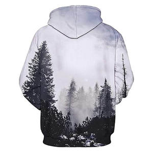 เสื้อฮู้ดสำหรับผู้ชายผ้าคอตตอนเนื้อนุ่มพิมพ์ลายมีสไตล์ครบครันผลิตตามสั่ง - Product Image 2