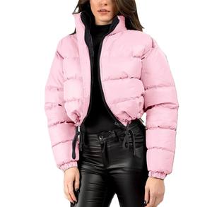 Custom Color Stylish Puffer <b>Women</b> <b>Jacket</b> High Quality Stand Collar Puffer <b>Jacket</b> Trending Design Zipper Winter <b>Jacket</b> - Product Image 3