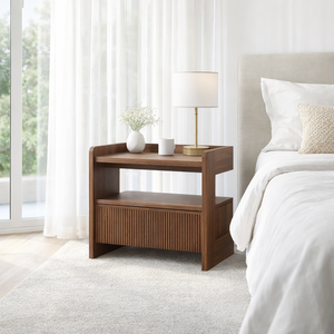 Modern Traditional Convertible 100% Teak Wood Indonesia-Made <b>Nightstand</b> for Bedroom Apartment Dining Furniture - Product Image 1