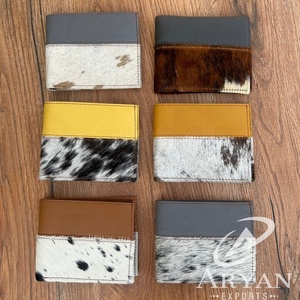 กระเป๋าสตางค์หนัง RFID แบบพับบางสำหรับผู้ชายกระเป๋าสตางค์หนังวัวความจุมากใส่บัตรประจำตัวเหรียญเงินสด - Product Image 1
