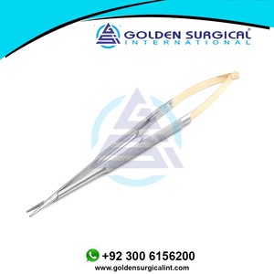 Soporte de aguja TC Castroviejo recto de 9 pulgadas con mango redondo de bloqueo instrumentos de cirugía operativa - Product Image 6