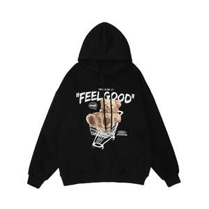 Sudadera con Capucha para Hombre, 100% Algodón Grueso, con Logotipo Personalizado, Estampado Puff, Bordado, Corte Holgado para Invierno - Precio al por Mayor - Product Image 1