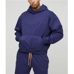 Conjuntos de dos piezas personalizados 2025, sudaderas con capucha de gran tamaño y pantalones, chándales, ropa informal de otoño e invierno, conjunto de Sudadera con capucha cálida para hombre - Product Image 3