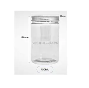 430ML aluminum screw cap jar with size 70*120 (mm) suitable for a variety of different products