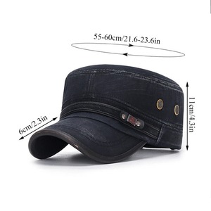 Washed Distressed Polyester/Cotton Edge Unisex Oversize Trucker <b>Hat</b> Breathable <b>Waterproof</b> Silver Copper Buckle All-Season - Product Image 5