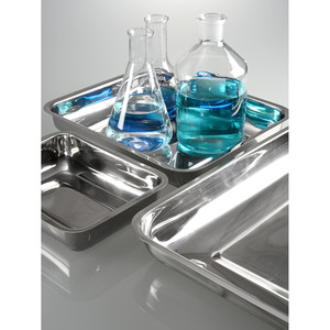 Shallow <b>Stainless</b> <b>Steel</b> <b>Bowl</b> Angular Design Hygienic Compact and Durable-Burkle GmbH Made in Germany - Product Image 2
