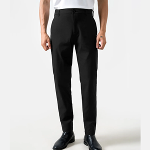 Pantalon formel kaki OEM pour hommes, pantalon décontracté à taille moyenne avec fermeture éclair et service personnalisé - Product Image 5