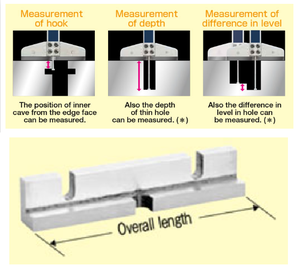 เครื่องวัดความลึกแบบดิจิตอล NAKAMURA รุ่น E-RD สำหรับการวัดความลึกของตะขอและการวัดระยะขั้น พร้อมแท่งวัดความลึกเป็นอุปกรณ์เสริม ความยาว 80 มม. - Product Image 3
