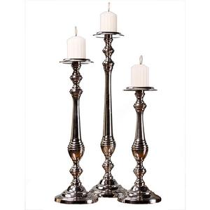 Trending <b>Silver</b> Color Aluminum Candle Metal Candle Stand for Home Decor Handmade Candelabra Antique Finishing - Product Image 1