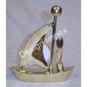 Sculpture de yacht en laiton et stylos d'ancrage et porte-crayon meilleure vente support de stylo nautique pour souvenir et cadeau d'affaires - Product Image 2