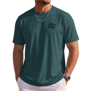 T-shirts pour hommes en tricot de haute qualité, extensibles dans 4 directions, respirants, évacuant l'humidité, vêtements confortables pour la salle de sport, l'entraînement et la course à pied - Product Image 1