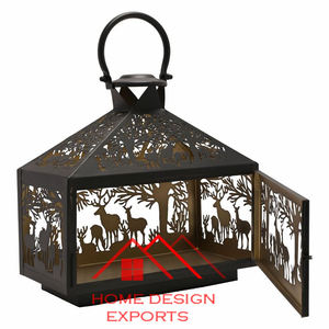 TrendigDesign Linterna colgante Colgante de pared Linterna de metal Linterna de hierro Decoración de boda y pasillo Sala de estar - Product Image 3