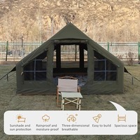 Tienda de aire para acampar al aire libre, tienda de cabina inflable portátil, parque familiar de gran espacio, a prueba de viento, impermeable para exteriores