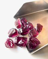 Pierre précieuse naturelle brute de rhodolite de couleur rubis rose, qualité AA+, 250g, lot en gros pour la fabrication de bijoux de guérison