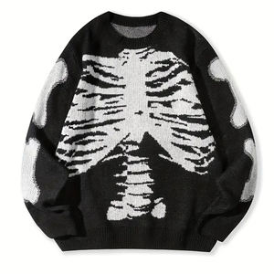 เสื้อสเวตเตอร์โอเวอร์ไซส์สำหรับผู้ชายและผู้หญิงเสื้อลำลองเสื้อสเวตเตอร์แบบสตรีทแวร์ไซส์ใหญ่พิเศษแฟชั่น2025ออกแบบโลโก้ได้ตามต้องการ - Product Image 1