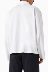 Poliéster/algodón media cremallera punto sólido para Polos hombres de gran tamaño cuello vuelto manga larga transpirable antiarrugas secado rápido - Product Image 4