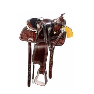 Fournisseur indien de selles western en cuir Barrel Rodeo, qualité supérieure, fabrication artisanale, look classique, confort moderne, exportateur indien - Product Image 1