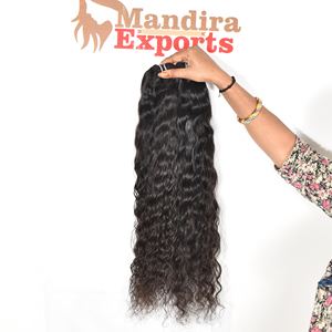 100% vente en gros vendeur naturel pur vierge cheveux humains femme faisceaux noirs crépus bouclés remy temple brut cheveux humains indiens - Product Image 2