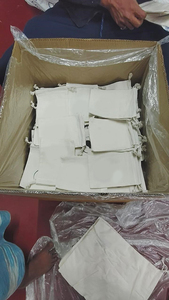 Vente en gros de sacs cabas à fermeture éclair pliable et réutilisable de marque personnalisée 6 oz 8 oz 10 oz sacs en coton résistants à l'eau toile en tissu imprimé - Product Image 6