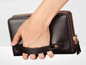 Promoción de alta calidad Crazy Horse Genuine Rfid ID Ventana Carteras de cuero Monedero Delgado Cartera de hombre - Product Image 4