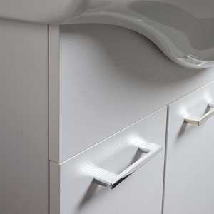 85cm White Export <b>Floor</b>-Standing Bathroom Cabinet with Sink and <b>Mirror</b> Ravenna Wall Unit Set - Product Image 4