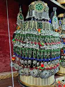 Juillet 2026 motif personnalisé afghan Kuchi Vintage ensemble de bijoux léger respirant collier boucles d'oreilles en laiton matériel pour les mariages - Product Image 2