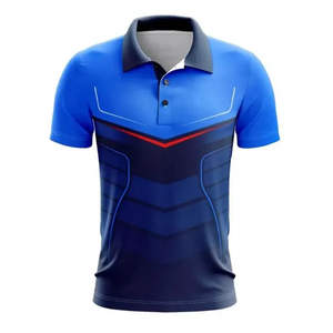 Sublimación personalizada sólido para camisa para hombres ropa deportiva secado rápido transpirable antiarrugas poliéster manga corta equipo uniforme - Product Image 1