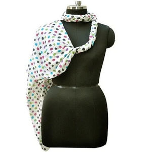 Haute qualité personnalisé conçu auto Jacquard à pois Pashmina châle à la mode imprimé motif été carré Style femmes rose - Product Image 5