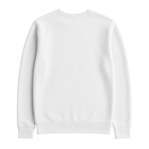 Sweat-shirt en molleton blanc pour homme 100% coton biologique de luxe pré-rétréci certifié GOTS Coupe classique Pull - Product Image 2