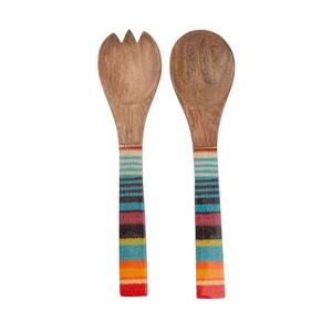 Vente chaude 12 pouces mains résine et bois de mangue spatule ensemble bois cuisson salade outils d'agitation serveurs de salade de bois de l'Inde 2024 - Product Image 5