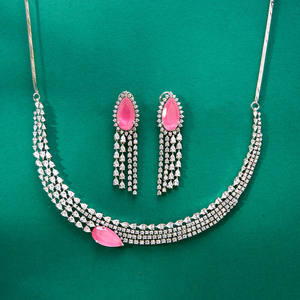 Compra en línea de collar clásico CZ Accesorio de moda de alta calidad con calidad de exportación de chapado en rodio - Product Image 5