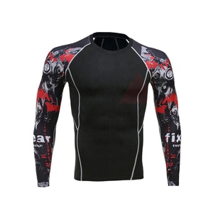 2025 <b>Customized</b> Camo <b>Compression</b> <b>Shirts</b> Anti-UV Sublimation <b>Design</b> Your Own Logo Latest Gym Fitness Sets Unisex 100% Polyester - Product Image 5