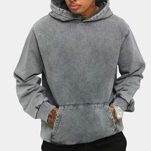 Sudadera con Capucha Estilo Urbano, Invierno, Diseño de Dibujos Animados, Color Gris Lavado Ácido, Unisex, Informal, de Material Premium, Corte Holgado y Recortado - Product Image 5