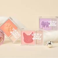 Palette de blush et illuminateur Dewy Whip de la marque coréenne DW01, crème waterproof à la fraise pour les peaux de teint moyen