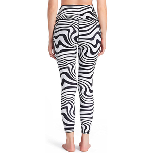 Mallas de gimnasio para mujer de alta calidad, pantalones de Yoga de cintura alta con estampado de sublimación, mallas informales transpirables con estampado completo - Product Image 5