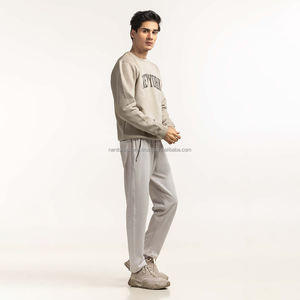 Nardon Apparel OEM y ODM, suéter informal personalizado para hombre, suéter deportivo ajustado para hombre, suéter de punto a rayas bordado, sudadera para hombre - Product Image 1