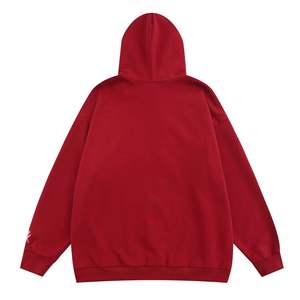 Alta calidad logotipo personalizado etiqueta 280gsm peso pesado pulóver sudaderas 100% algodón hombres de gran tamaño invierno liso teñido Streetwear - Product Image 5