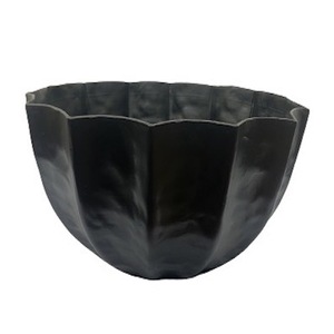 Aluminium Handmade Black Powder Coated Planter Pot Modern Luxury Design For Home Hotel Restaurant Decoration - Product Image 1