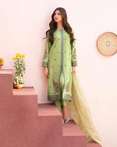 ชุดเดรสสีพิสต้า salwar kamez ชุดสีใหม่ที่ยอดเยี่ยมปาร์ตี้ที่น่าตื่นตาตื่นใจร้อนขายปากีสถานชุดสุภาพสตรีฤดูร้อนอินเดียร้อน - Product Image 4